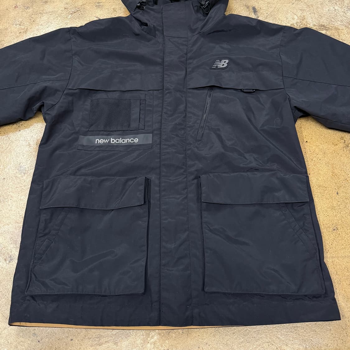 [정품/XL] 뉴발란스 블랙 후드 바람막이 자켓 b15 상품이미지3