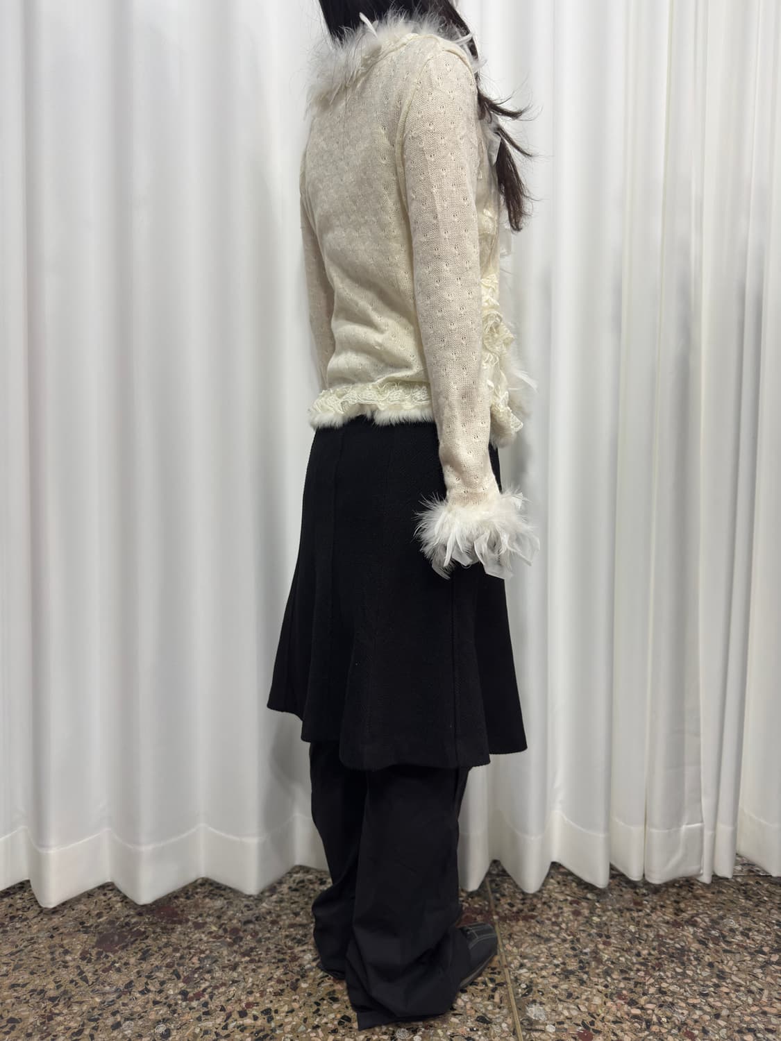 white fur fairy cardigan 상품이미지6