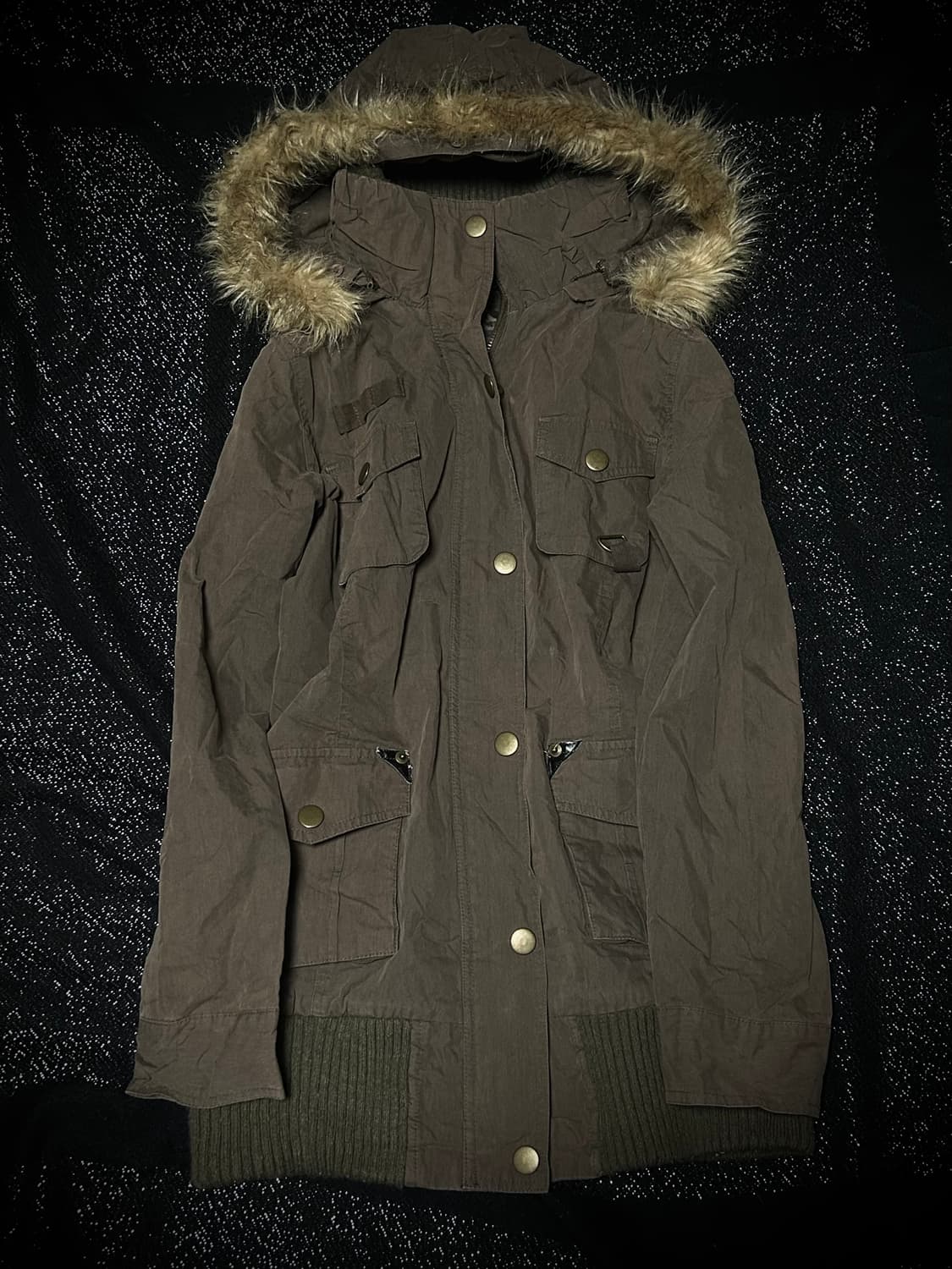 2000s JPN Y2K 울프죠 퍼 야상자켓 상품이미지1