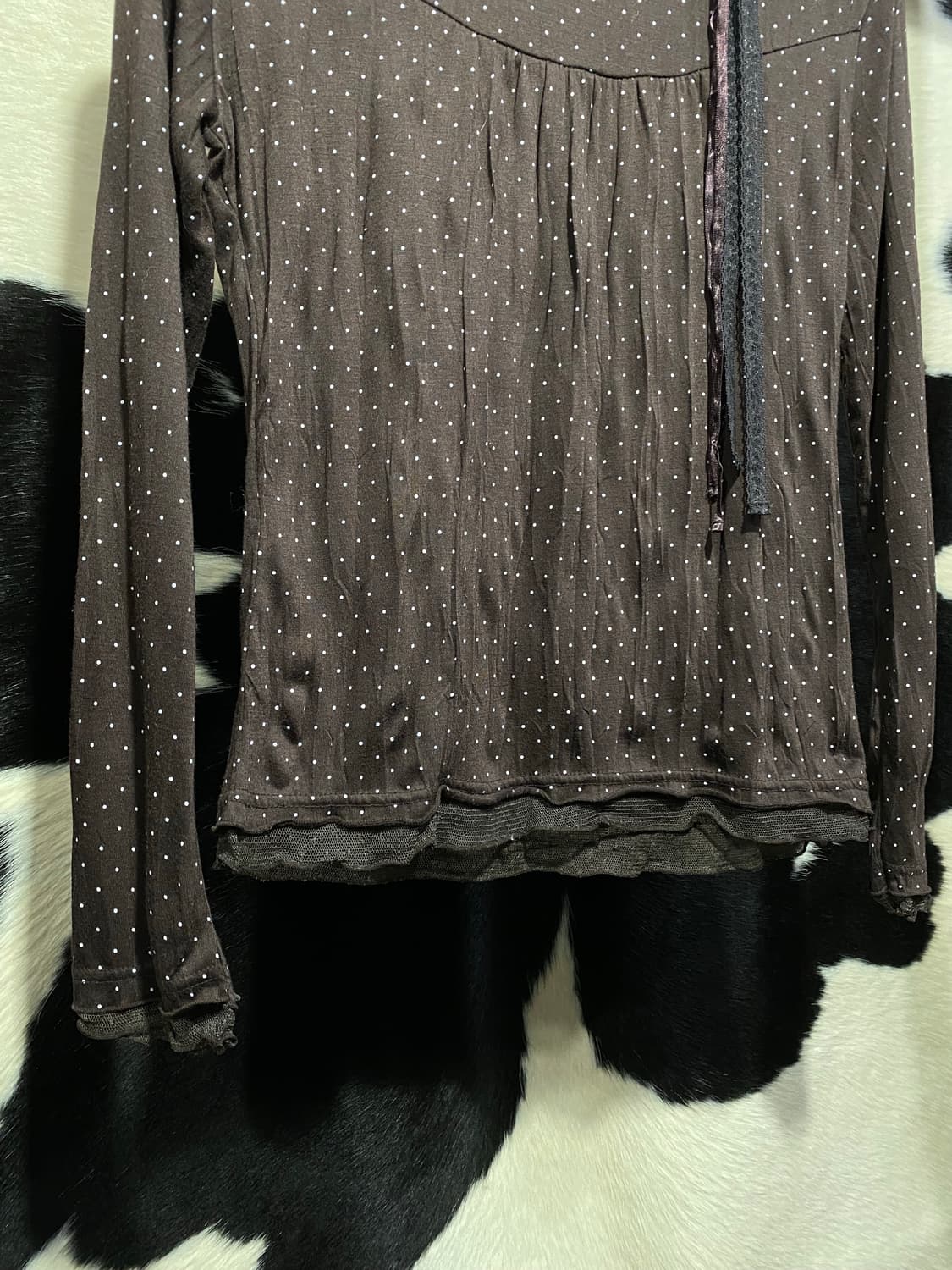 Monfler 레이스트리밍 도트 목폴라 상품이미지4