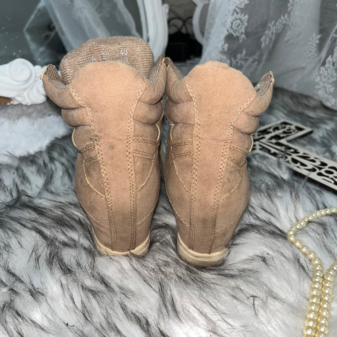 베이지 웨지힐 스니커즈 상품이미지6