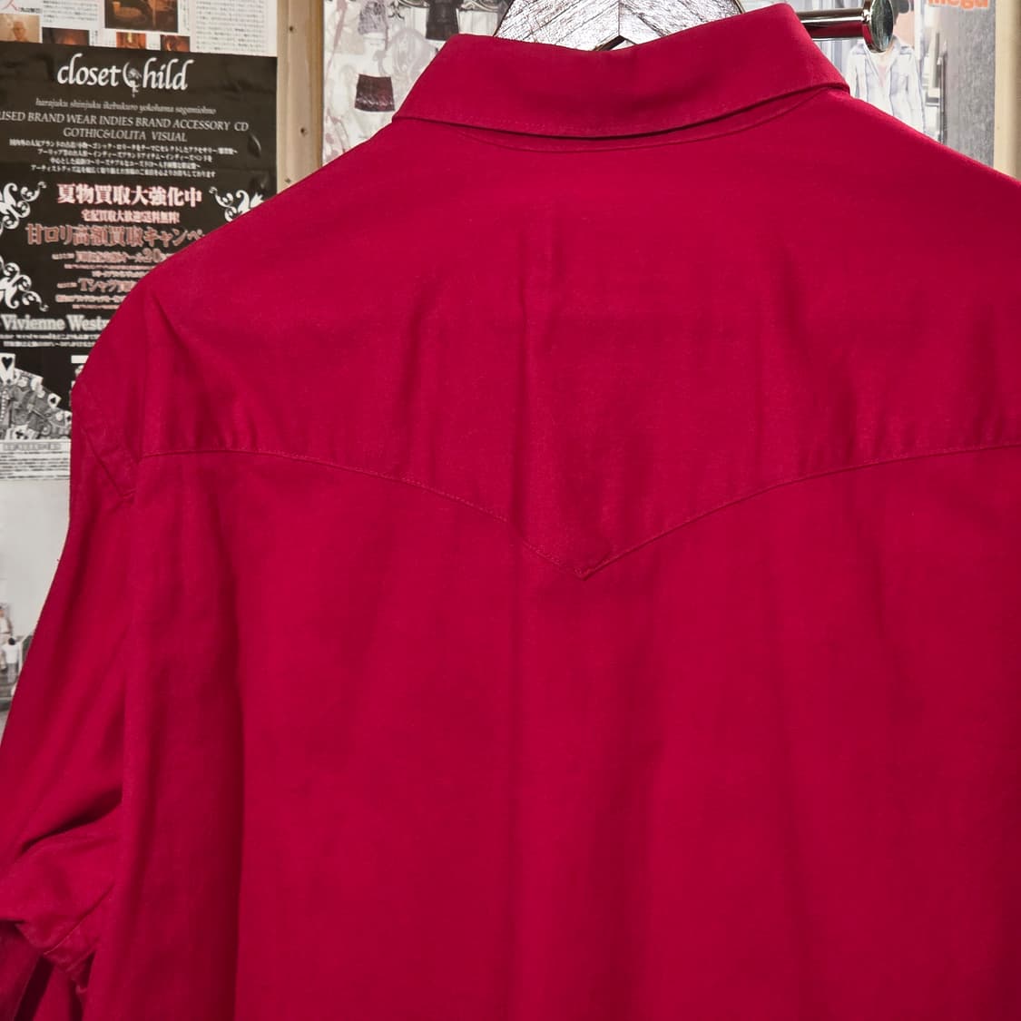 랭글러 레드 웨스턴 오버핏 코튼 셔츠 상품이미지6