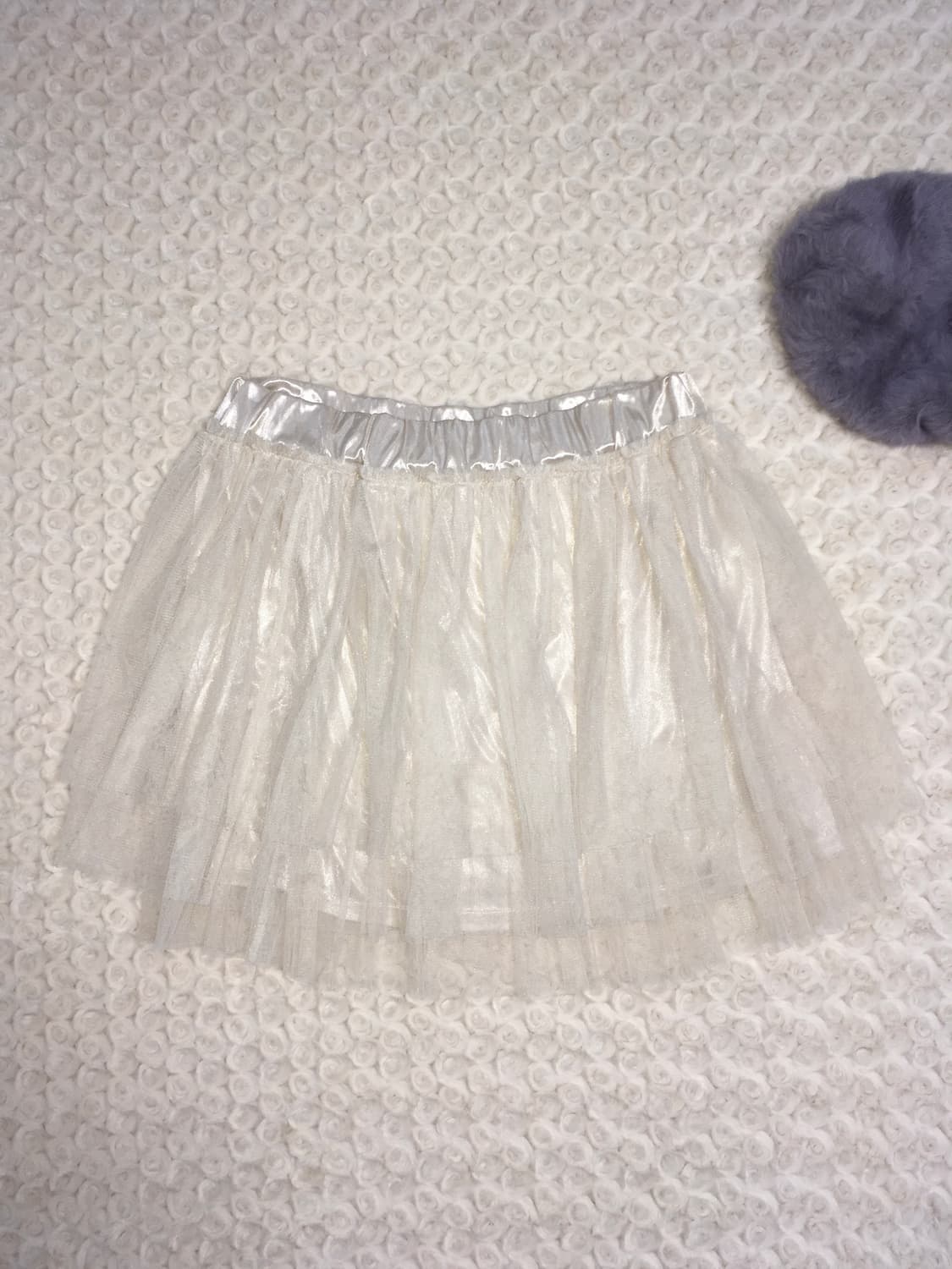 jpn vintage ivory chiffon cancan skirt 상품이미지1