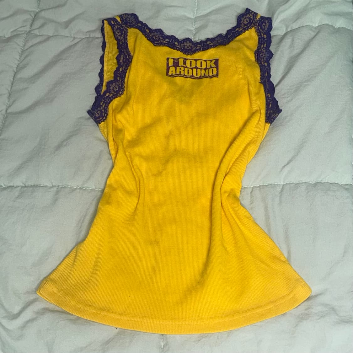 갸루 y2k 레이스 큐빅 슬리브리스 민소매 나시  상품이미지2