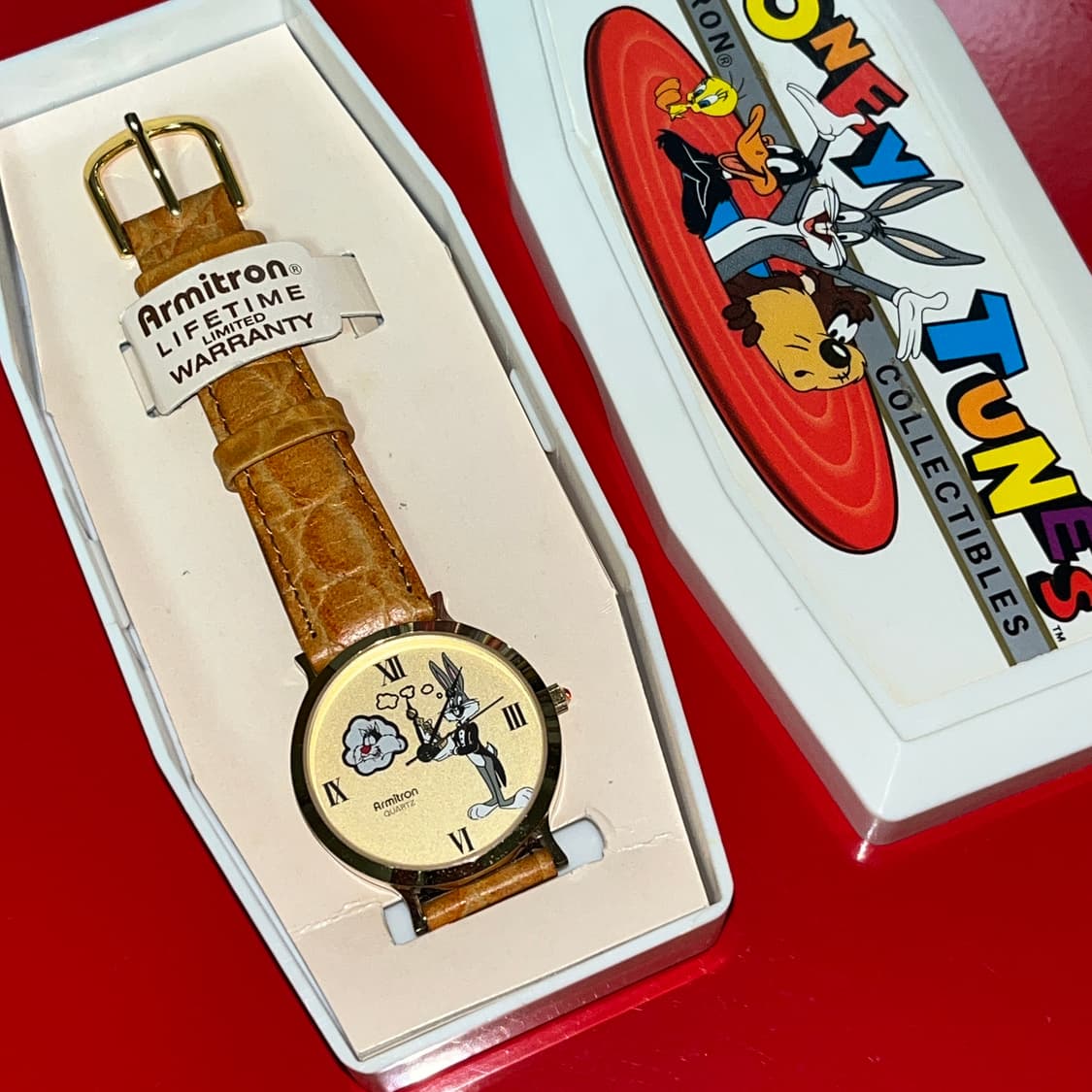 90s 초희귀 레트로 빈티지 루니툰즈 여성용 쿼츠 시계 벅스버니 상품이미지1