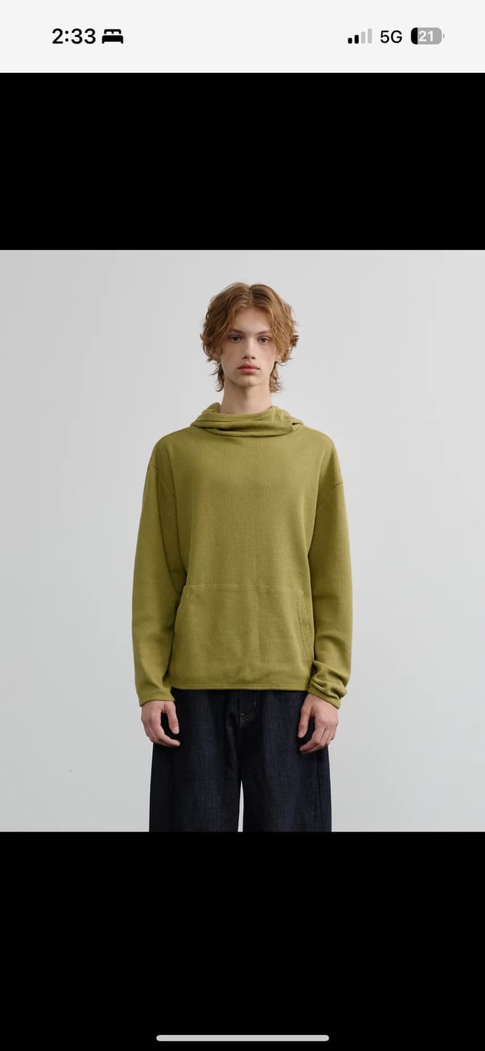 노운 waffle hooded t-shirts (avocado) 상품이미지1