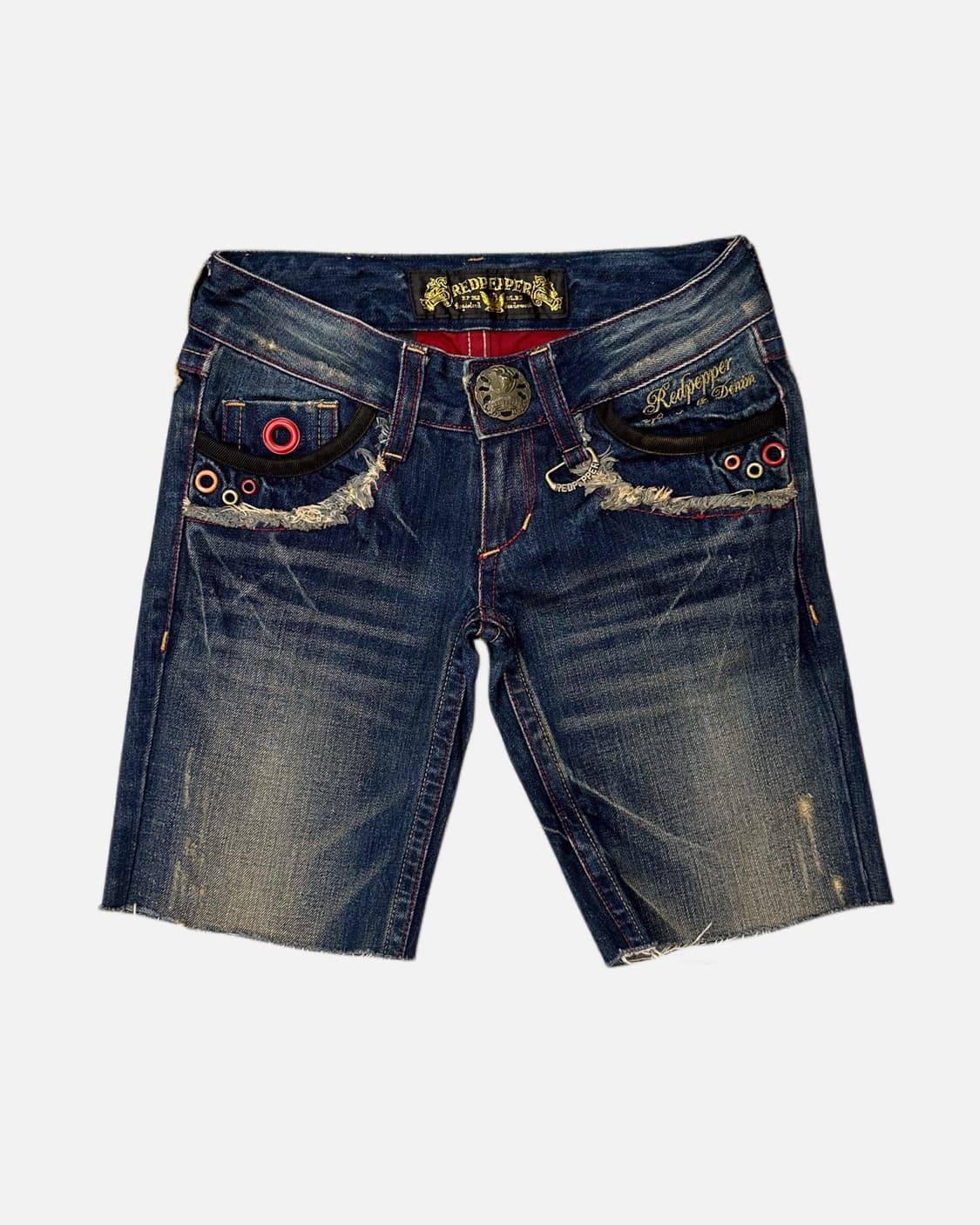 feather embroidery denim shorts 상품이미지2
