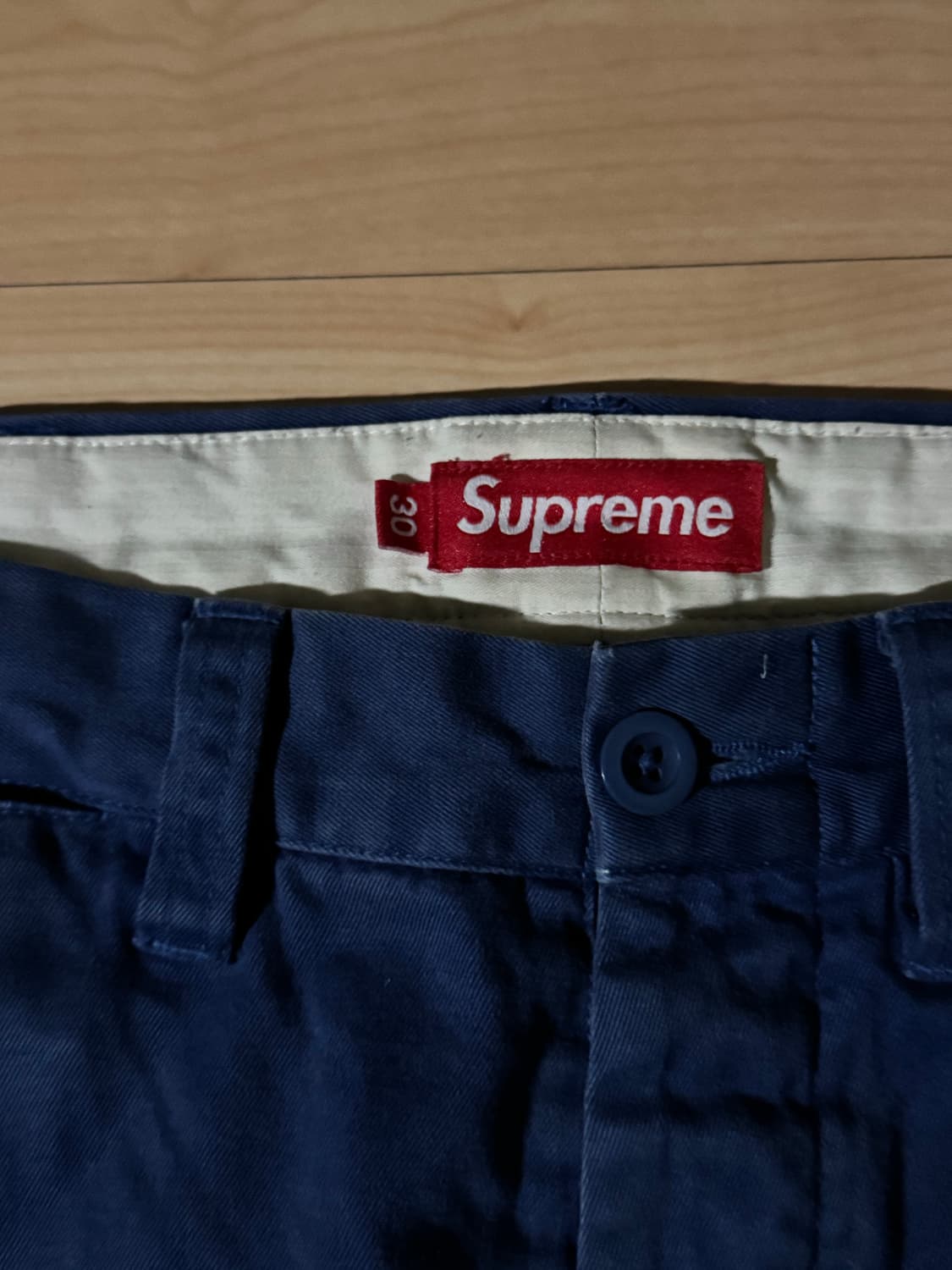 FW22 슈프림 치노팬츠 네이비 상품이미지4