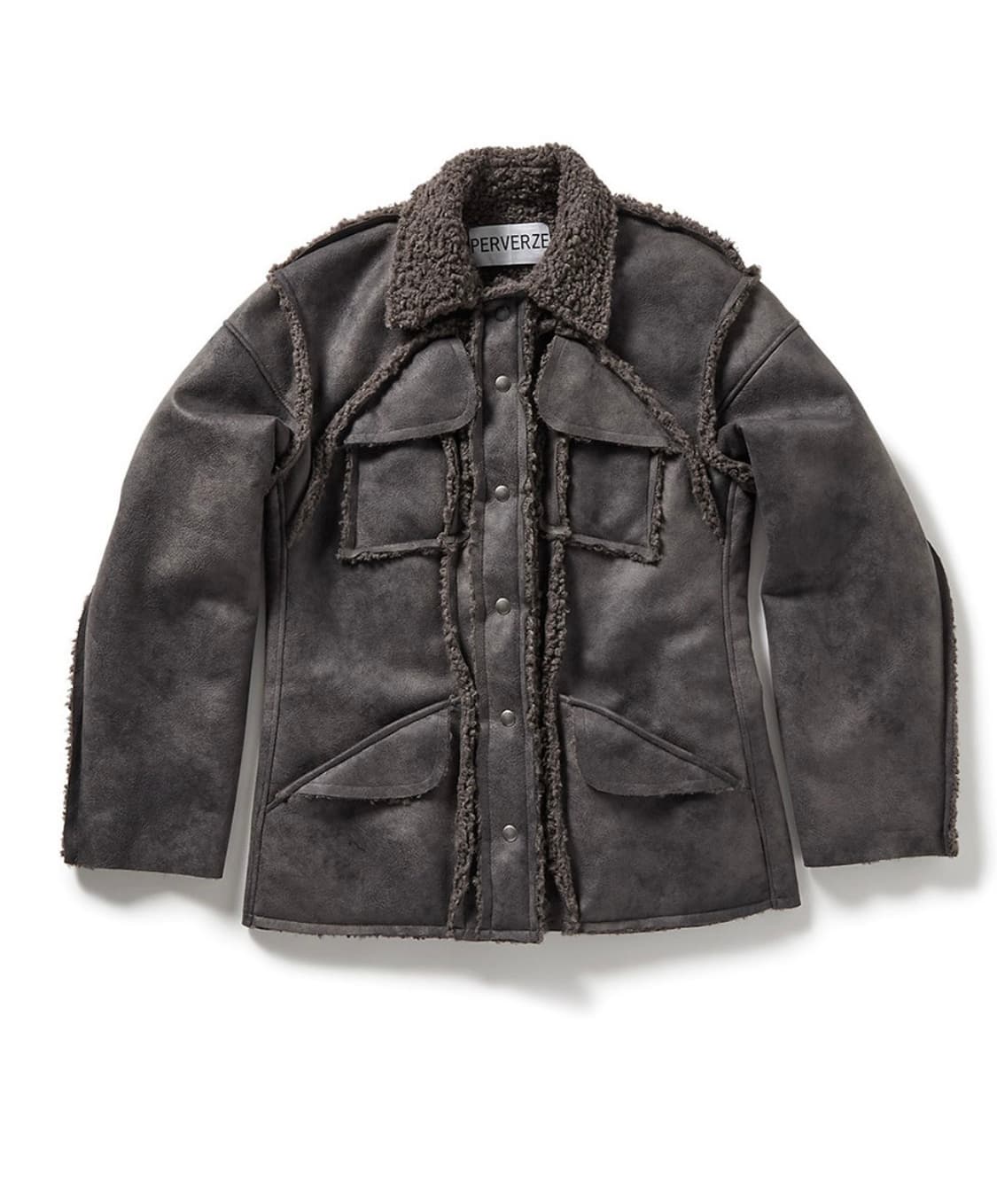 퍼버즈 25FW 컷 라인 무스탕자켓  상품이미지3