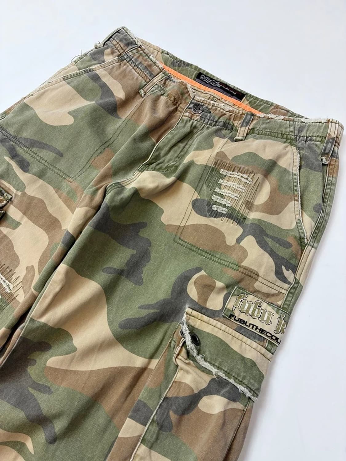 후부 FUBU 00s OG 카모플라쥬 카고 와이드 팬츠 PN4675 상품이미지2