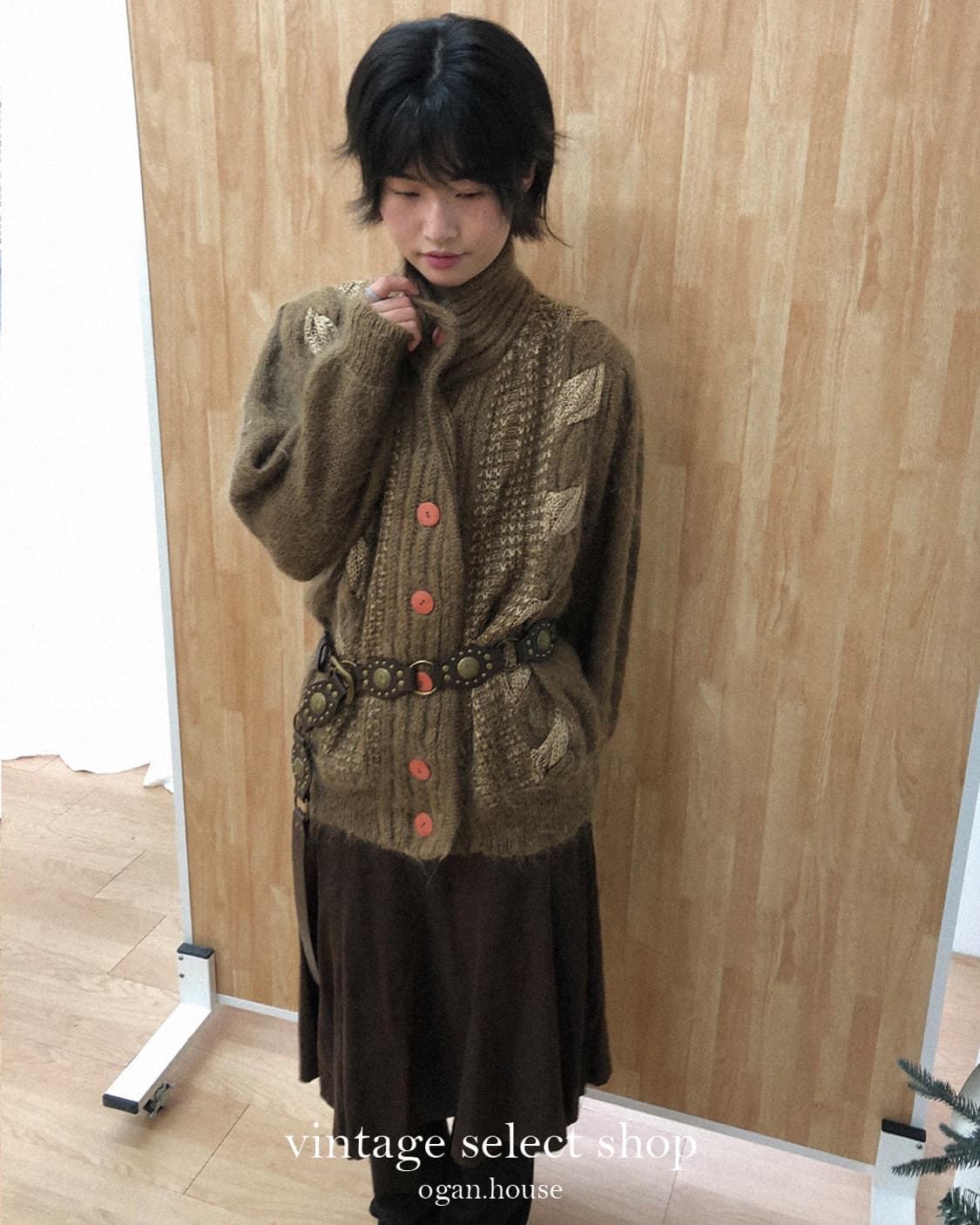 vintage winter tree cardigan 상품이미지2