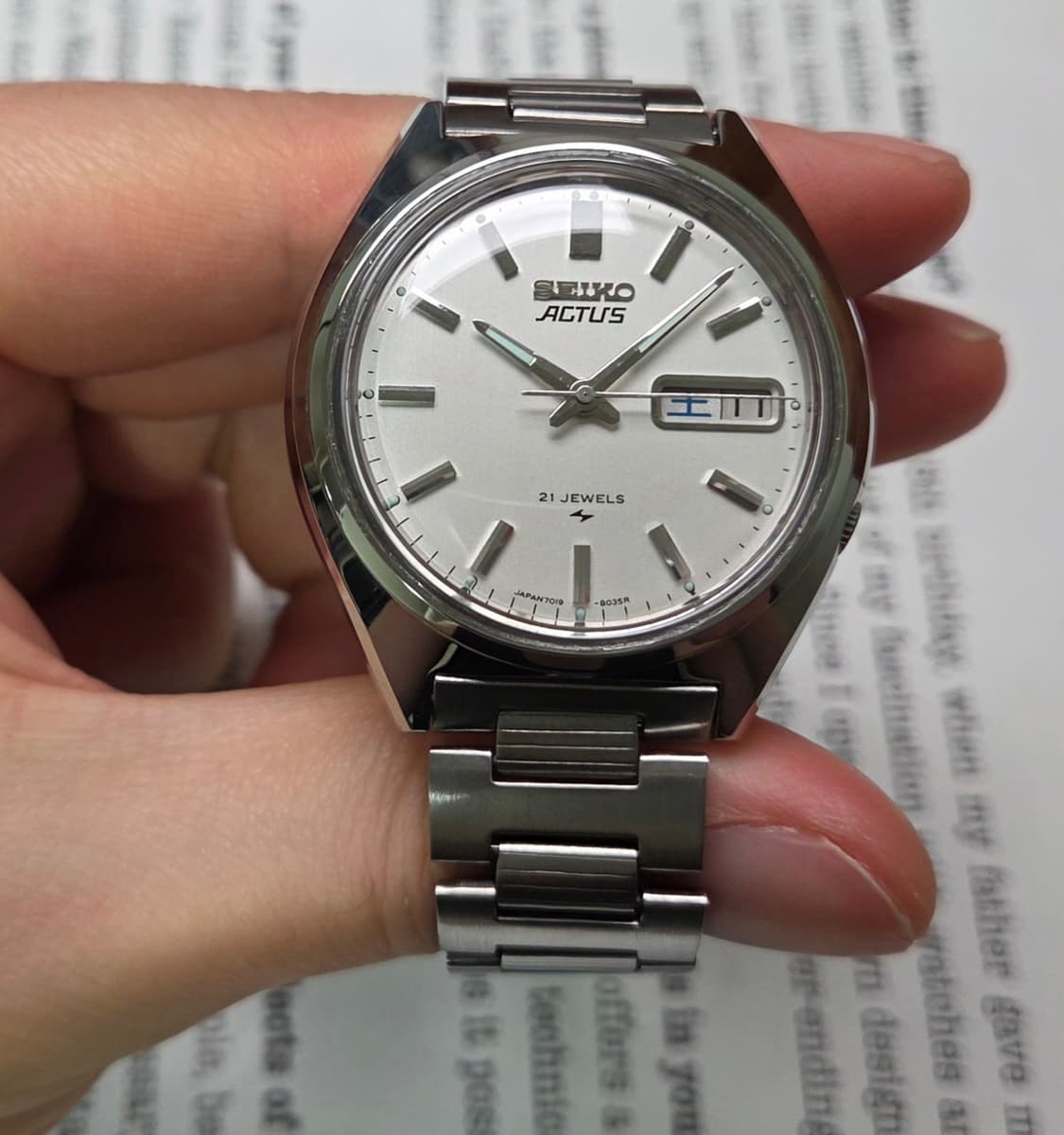 빈티지 세이코 액투스 7019 한자 데이데이트 순정 실버판 브레이슬릿 v 상품이미지2