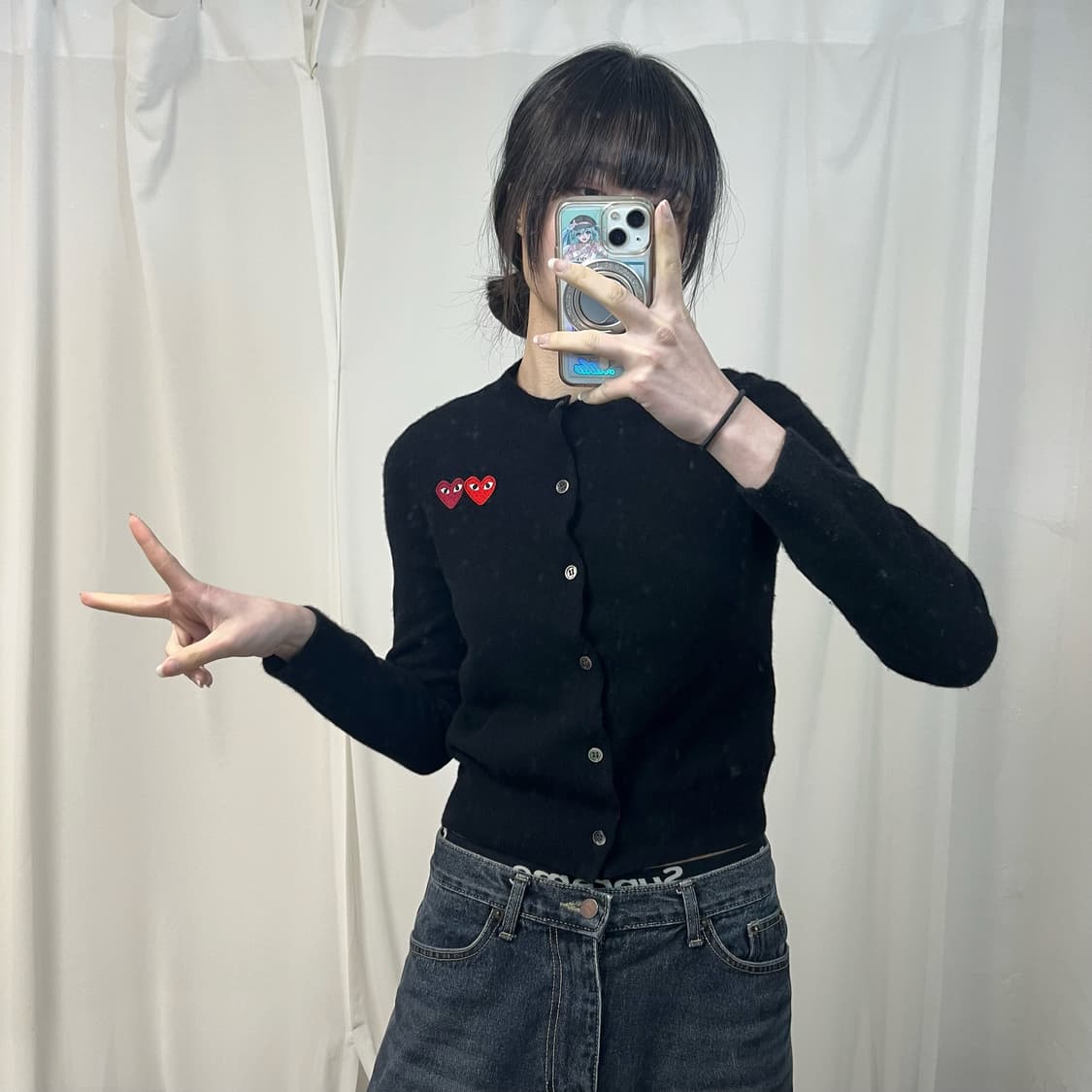 Comme des Garçons double patch cardigan 상품이미지2