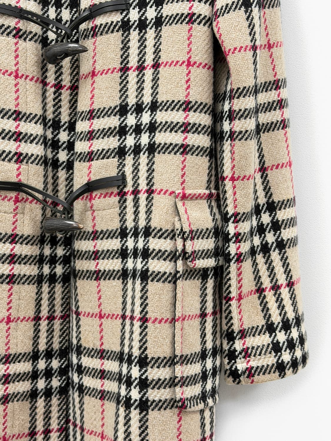 버버리 런던 노바체크 울 더플 코트 상품이미지4