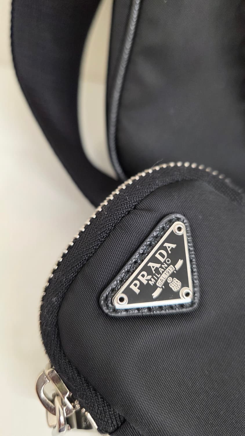 [풀구성]25ss 프라다 리나일론 테수토 호보백 블랙 상품이미지2