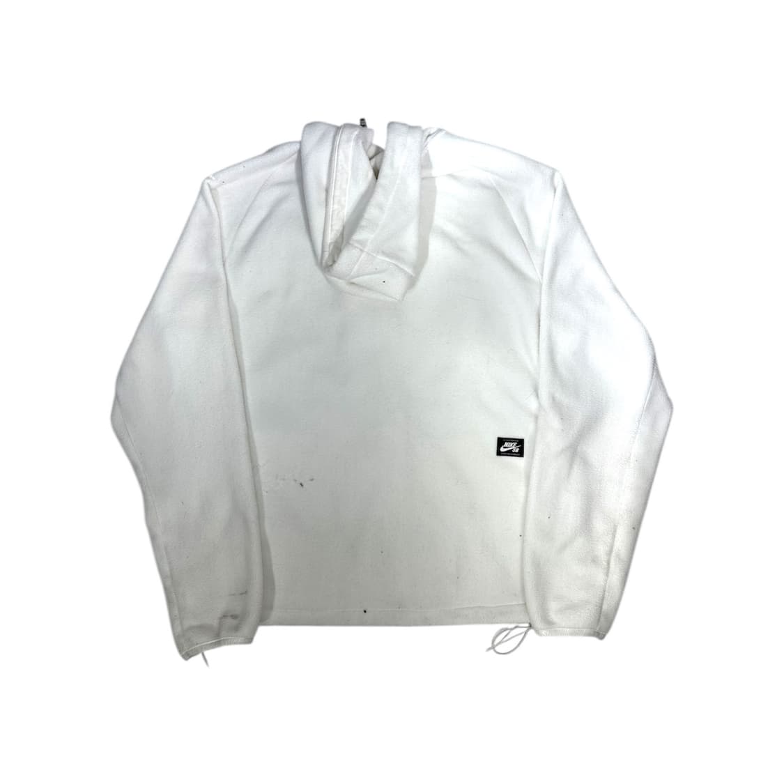 Nike 화이트 블랙 후리스 아노락 후드 자켓 XL 상품이미지6