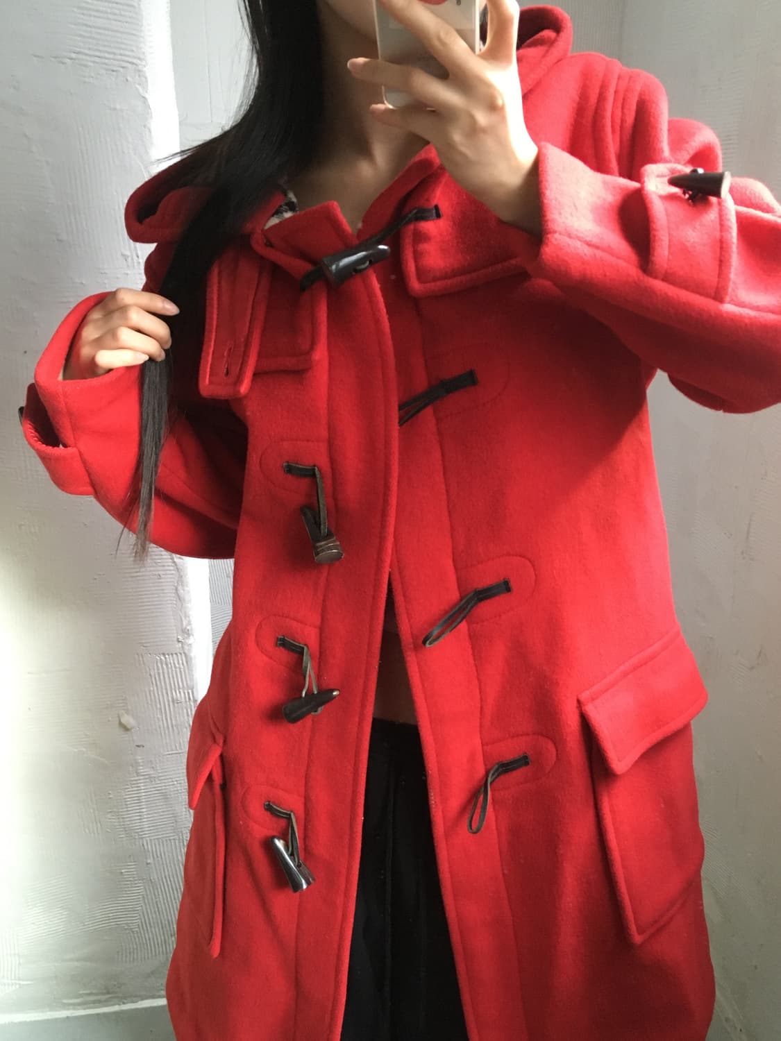 Burberry 버버리 레드 더플 코트 상품이미지3