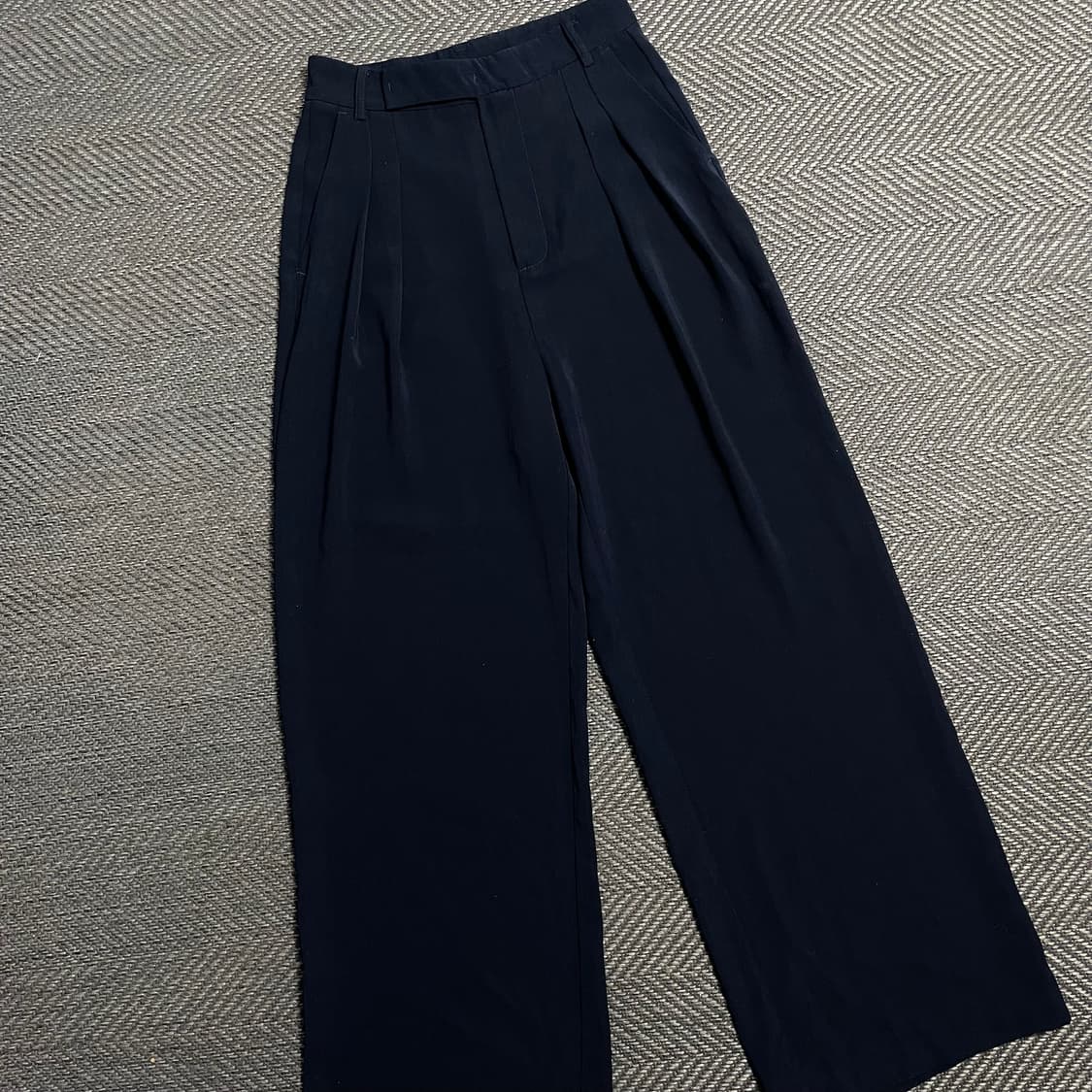 빈티지 핀턱 와이드 슬랙스 팬츠 네이비y 5334 상품이미지1