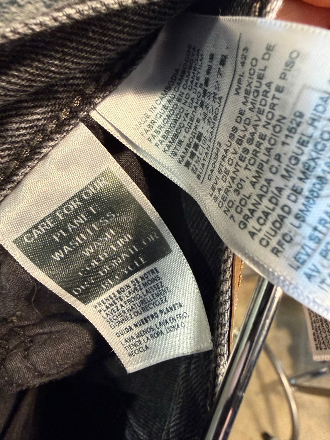 리바이스 LEVIS 하이웨이스트 스트레이트 데님 블랙 26 상품이미지7