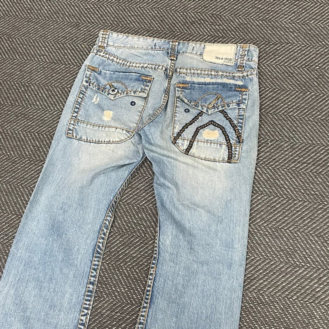 더 크로스 진 데미지 데님 팬츠 v0176 상품이미지4