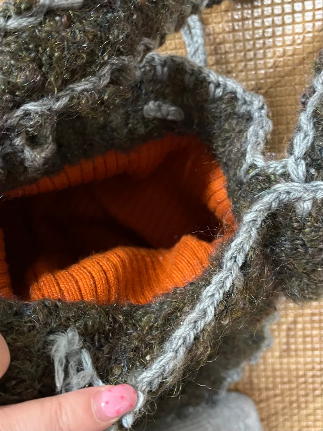 핸드메이드 털 크로스백 상품이미지2