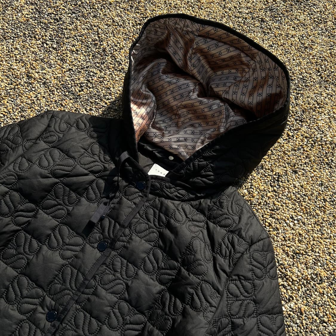 Sandro 패턴 로고 퀄팅 패딩 상품이미지2