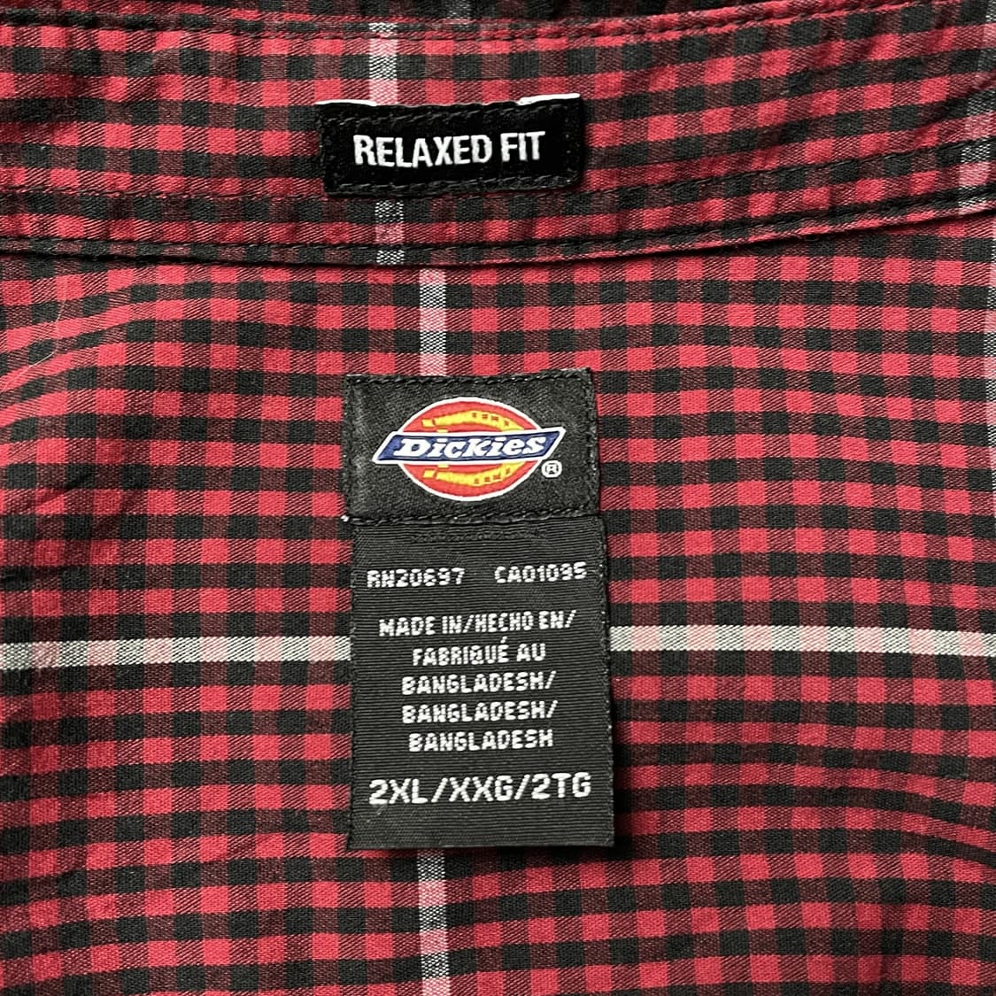 DICKIES 디키즈 레드 체크 다운버튼 워크 셔츠 A01046 상품이미지9