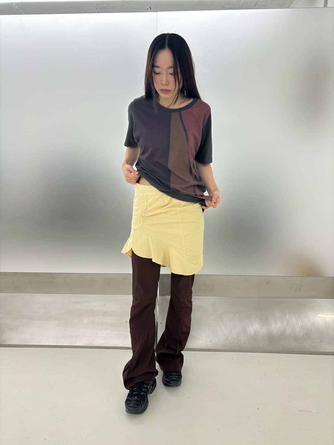 Armani cotton unbalance skirt 상품이미지1