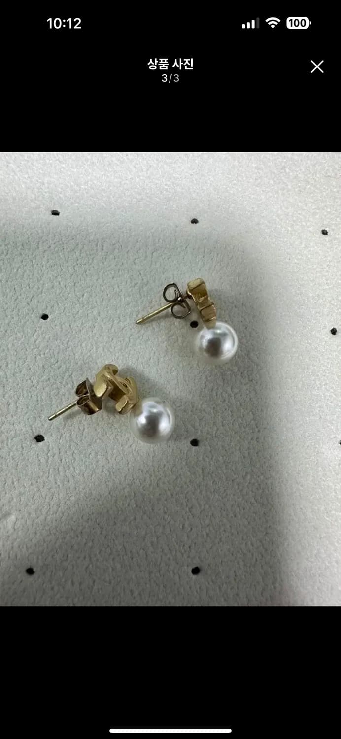 무광골드 진주귀걸이 상품이미지1