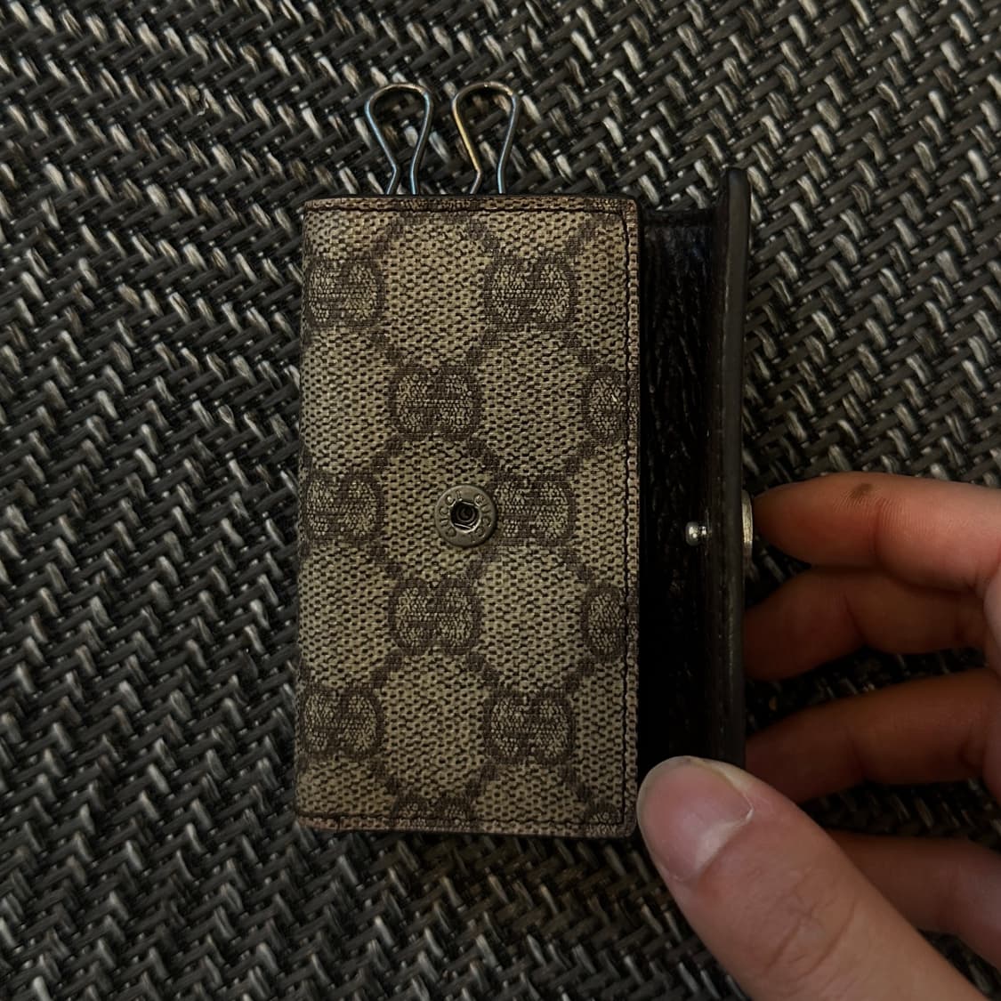 정품) Gucci 구찌 캔버스 링 키케이스 상품이미지4