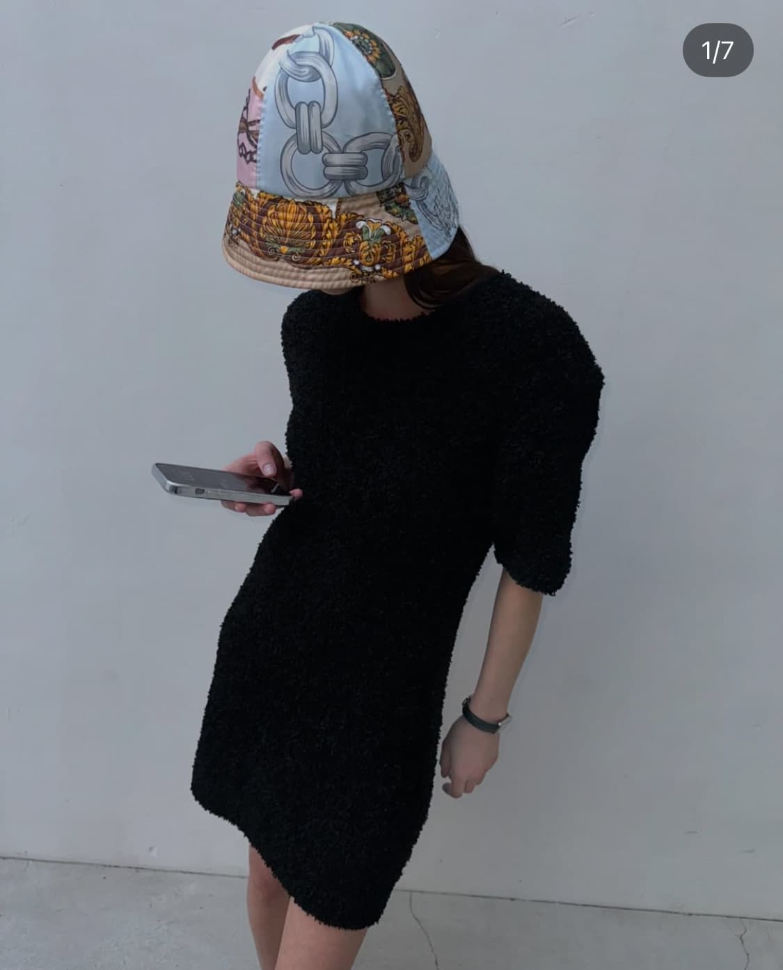 꼼데가르송 실크 패치패턴 버킷 햇 상품이미지2