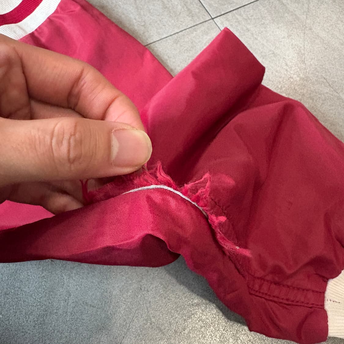 70년대 미국 생산 러셀 레드 나일론 후디  상품이미지6