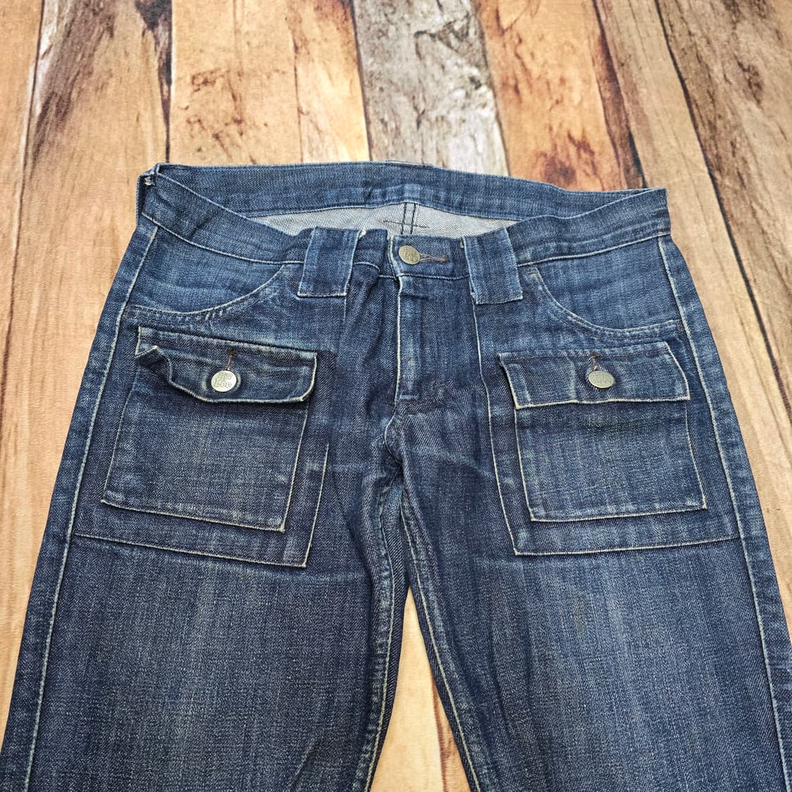 00s Japan Vintage Lee 로우라이즈드 데님 부시팬츠 32 상품이미지3