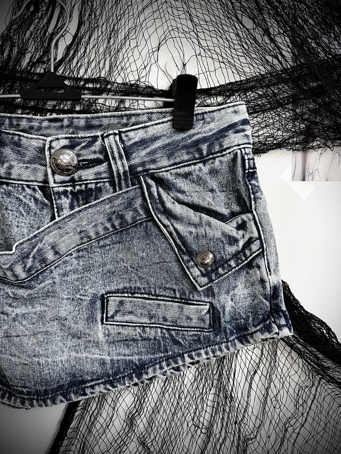 00s washing detailed denim shorts 상품이미지3