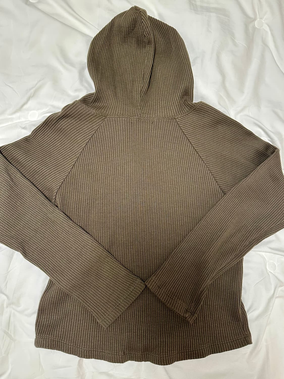 high neck hood 하이넥 와플 후드티 상품이미지2