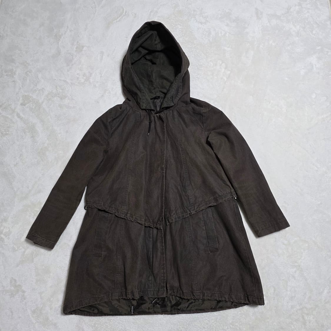 (F)여성 브라운 빈티지 워싱 후드 자켓 상품이미지1