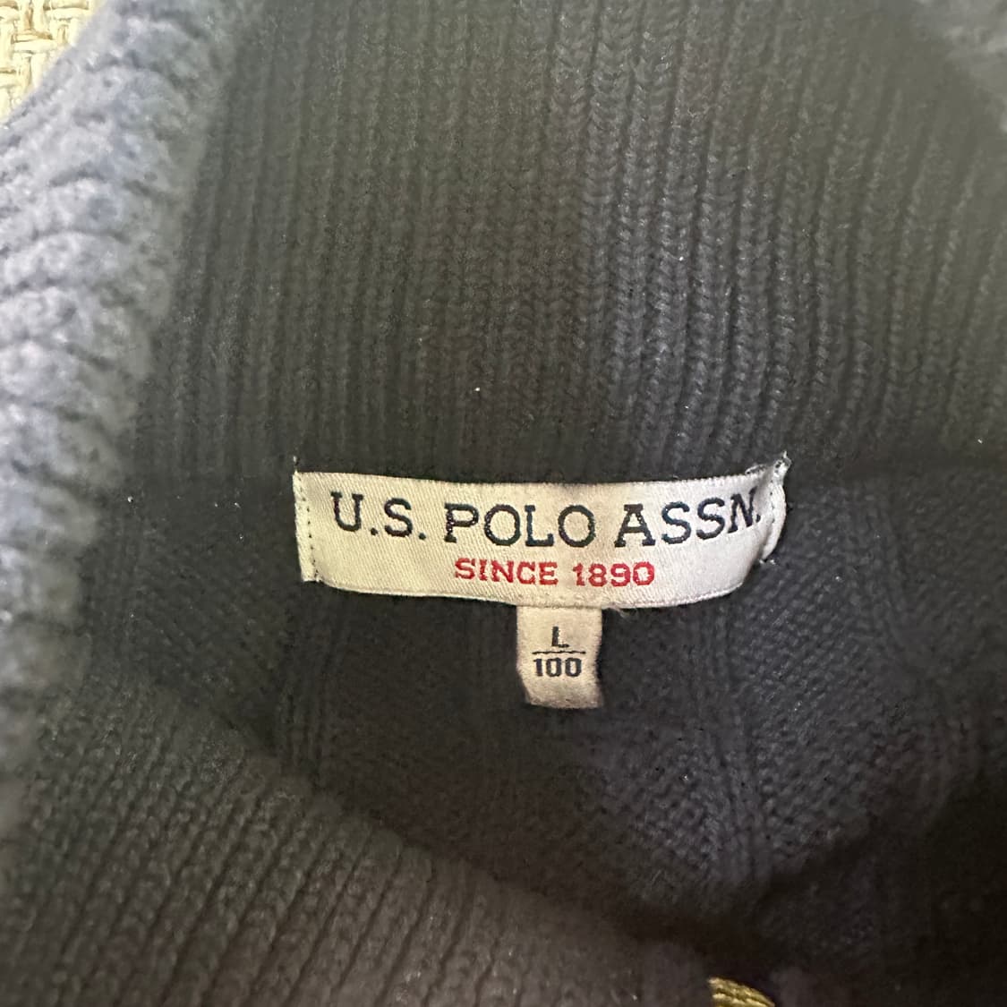 L 유에스폴로 케이블 니트 코튼 0413D 상품이미지2