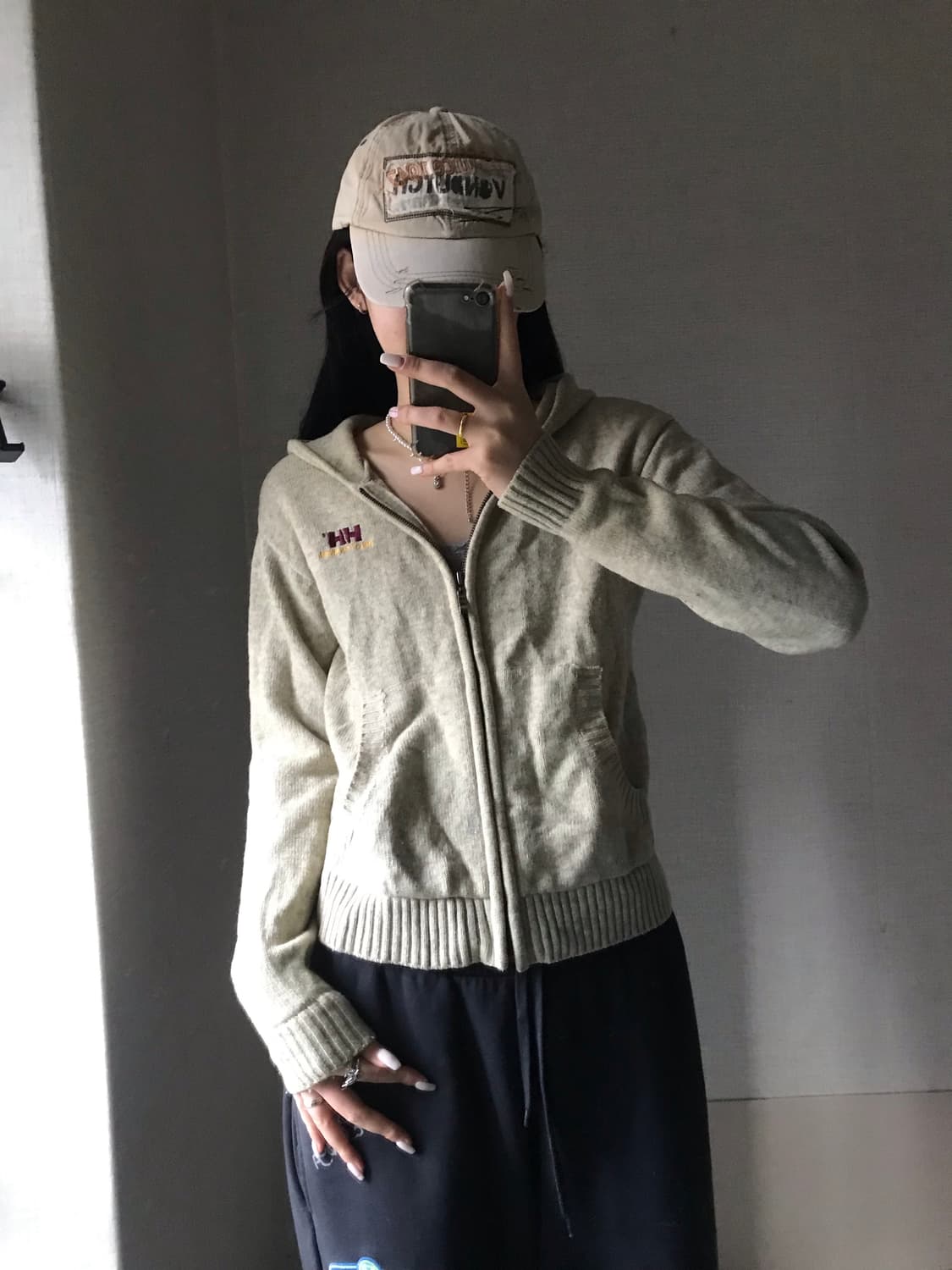 헨리한센 오트밀 니트집업 상품이미지5