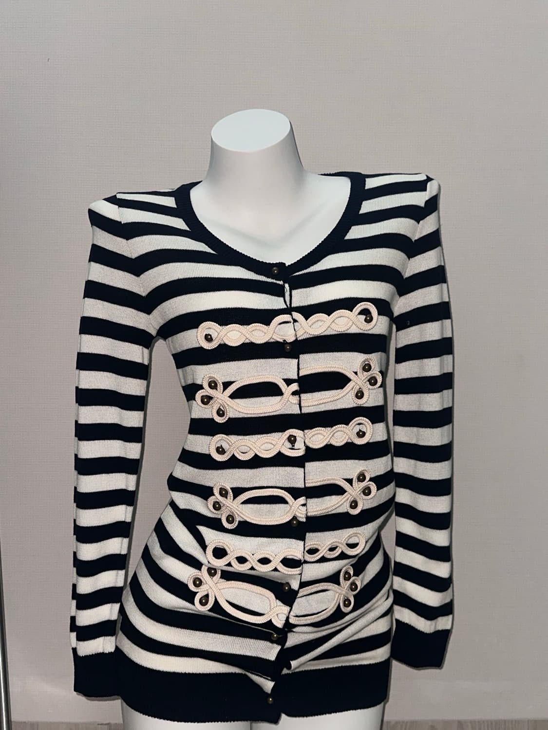 빈티지 스트라이프 가디건 미니원피스 상품이미지2