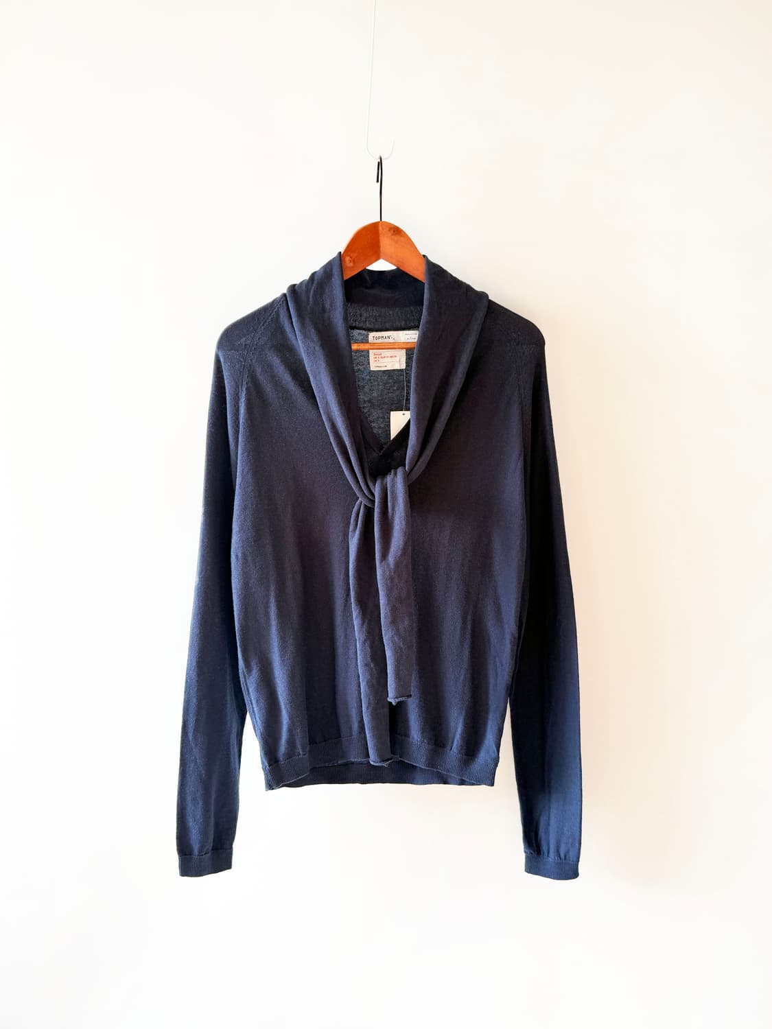 Topman 20s 데드스탁 탑맨 코튼 머플러 브이넥 니트 상품이미지1