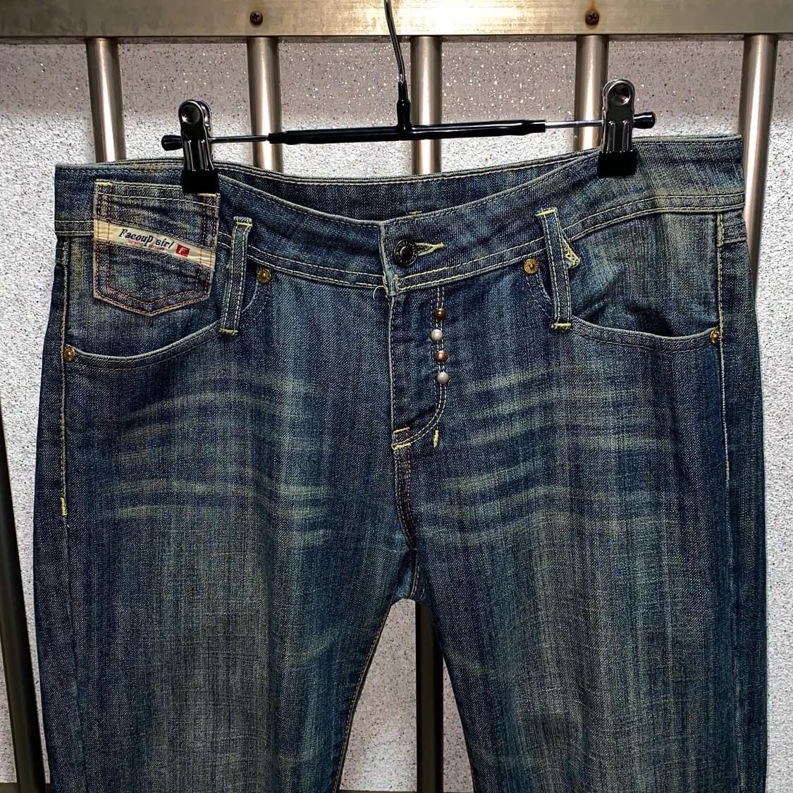 디젤 빈티지 웨스턴 스터드 디테일 데님 팬츠 청바지 상품이미지6