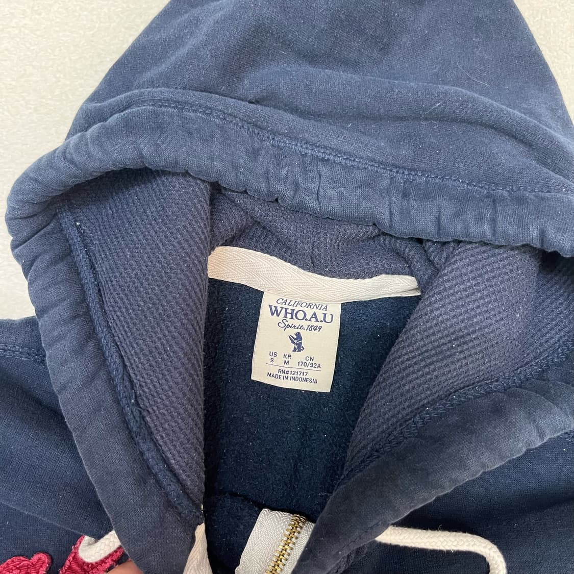 Who.A.U navy hood zip-up 상품이미지6