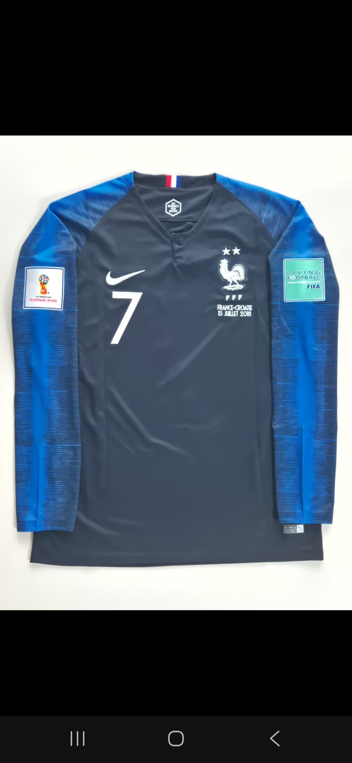 2018 월드컵 프랑스 그리즈만 국대 긴팔유니폼 L사이즈 상품이미지2