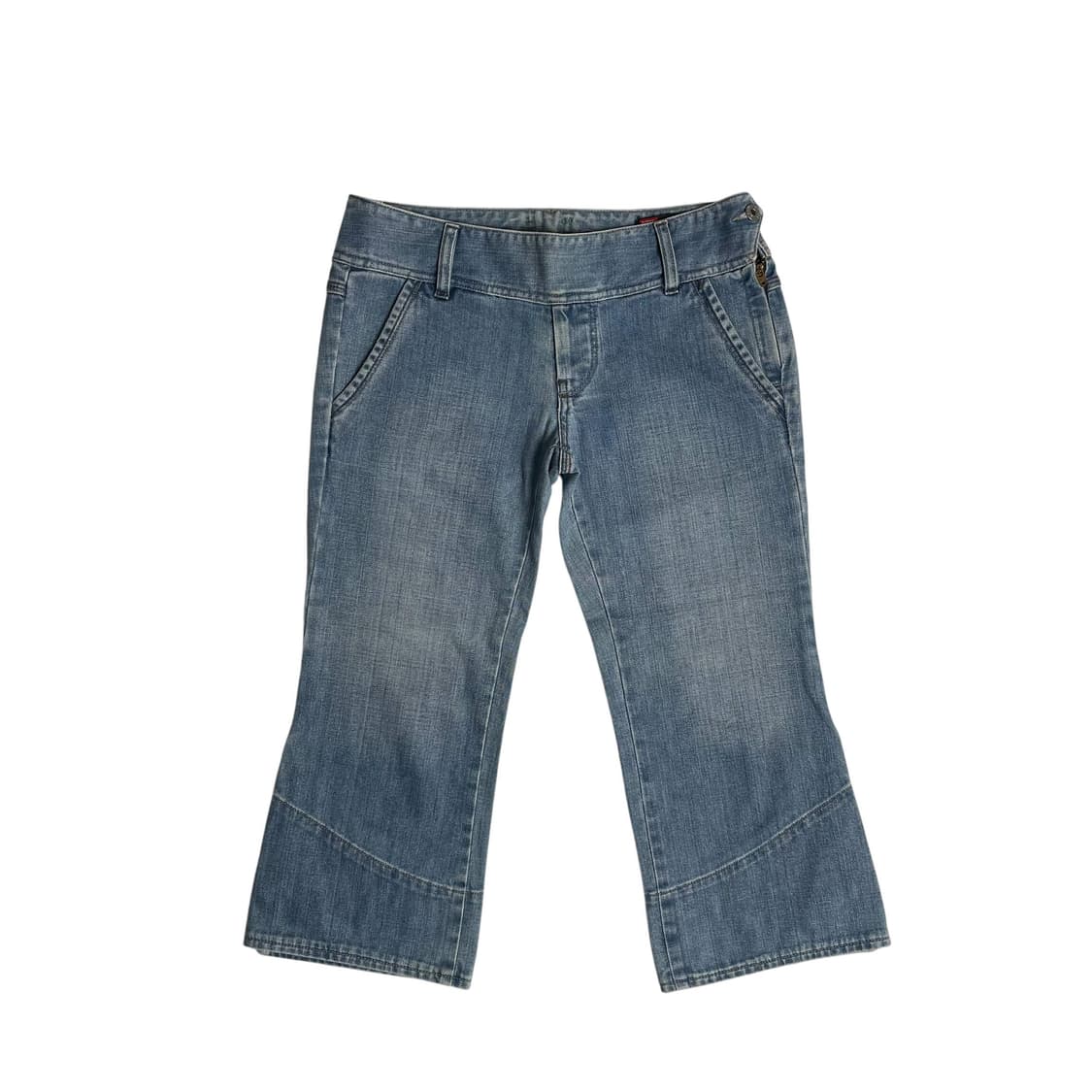 Diesel 스냅 버튼 어드저스트 데님 카프리 팬츠 상품이미지1