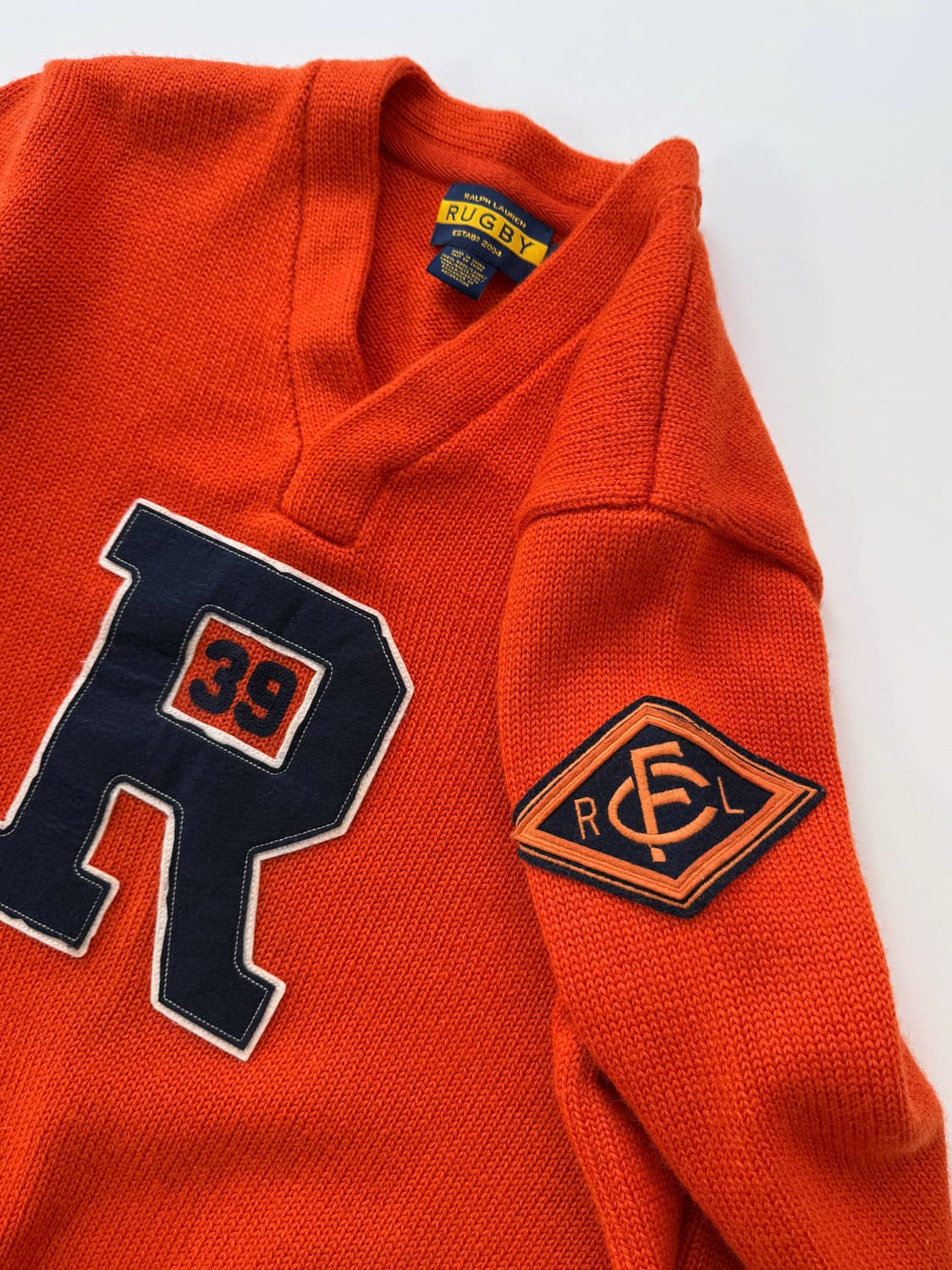 폴로 랄프로렌 럭비 00‘s 레터맨 해비울 컬리지 니트 상품이미지4