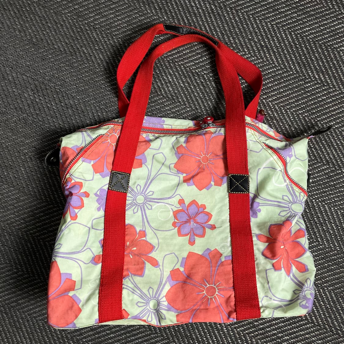 00s 키플링 y2k 더블 키링 플라워 토트백 y 4888 상품이미지5