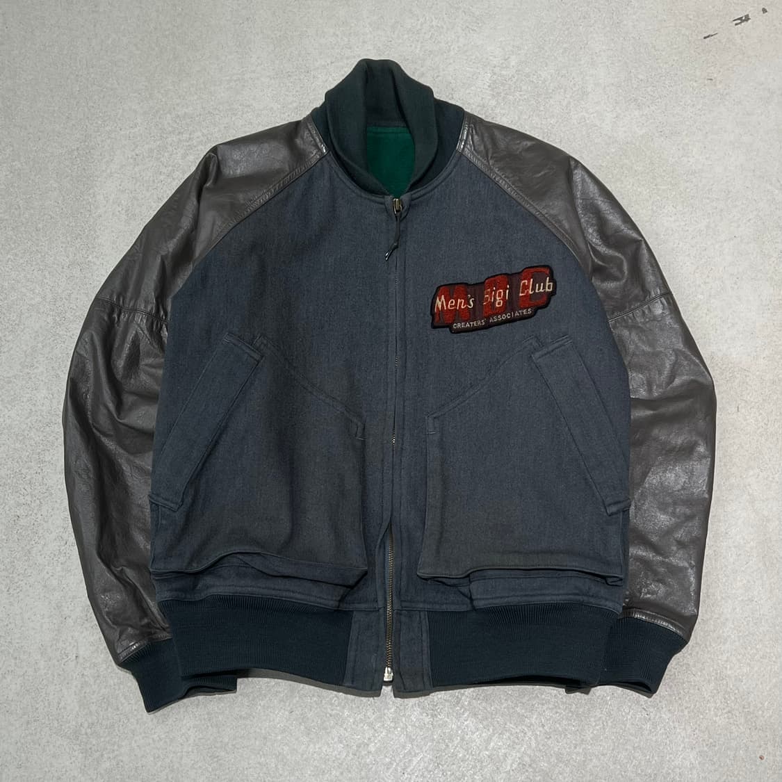 맨즈비기 레더소매 바시티자켓 s10542 상품이미지1