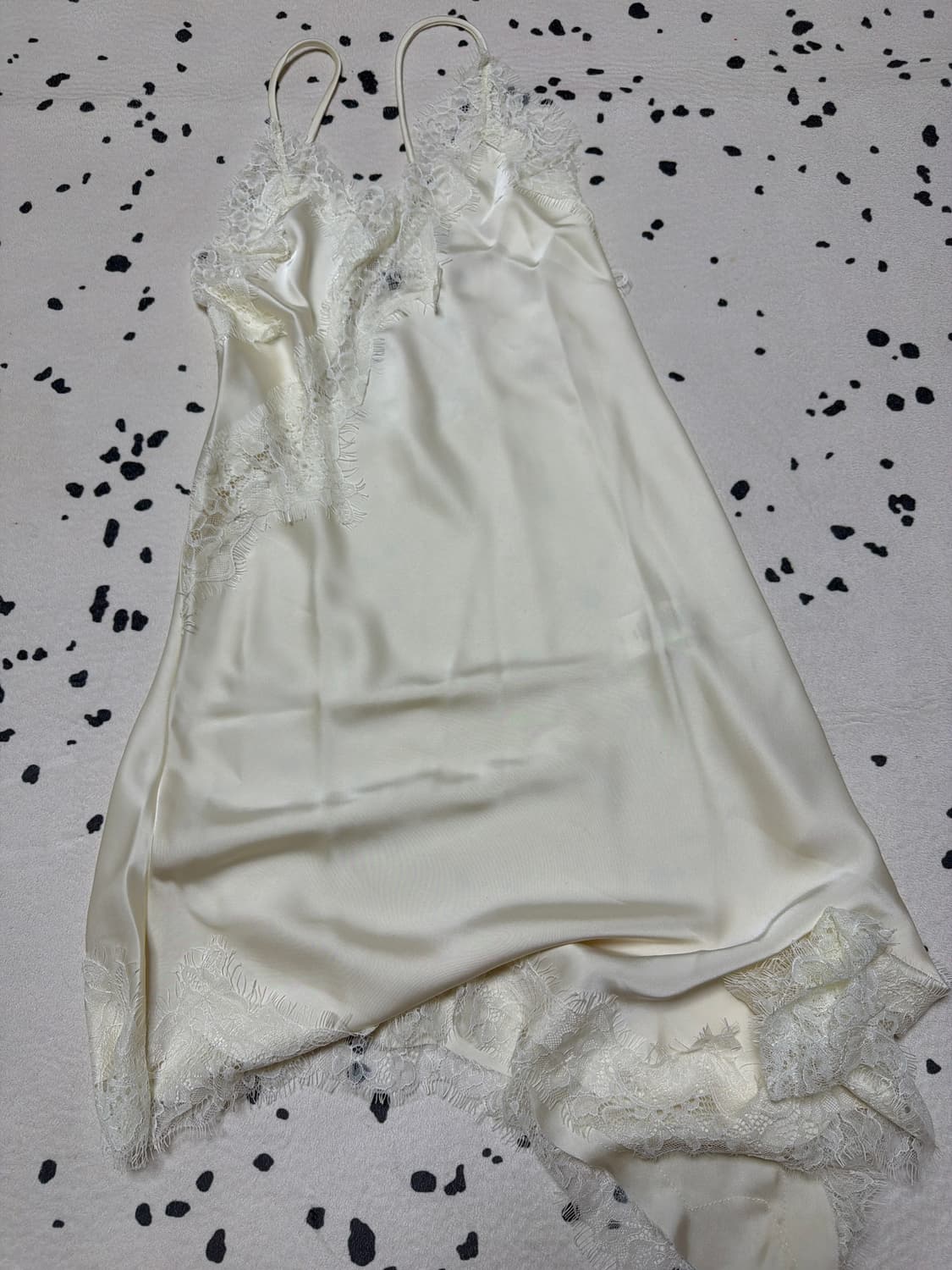 쉬인 레이스 언발란스 슬립 원피스 상품이미지3