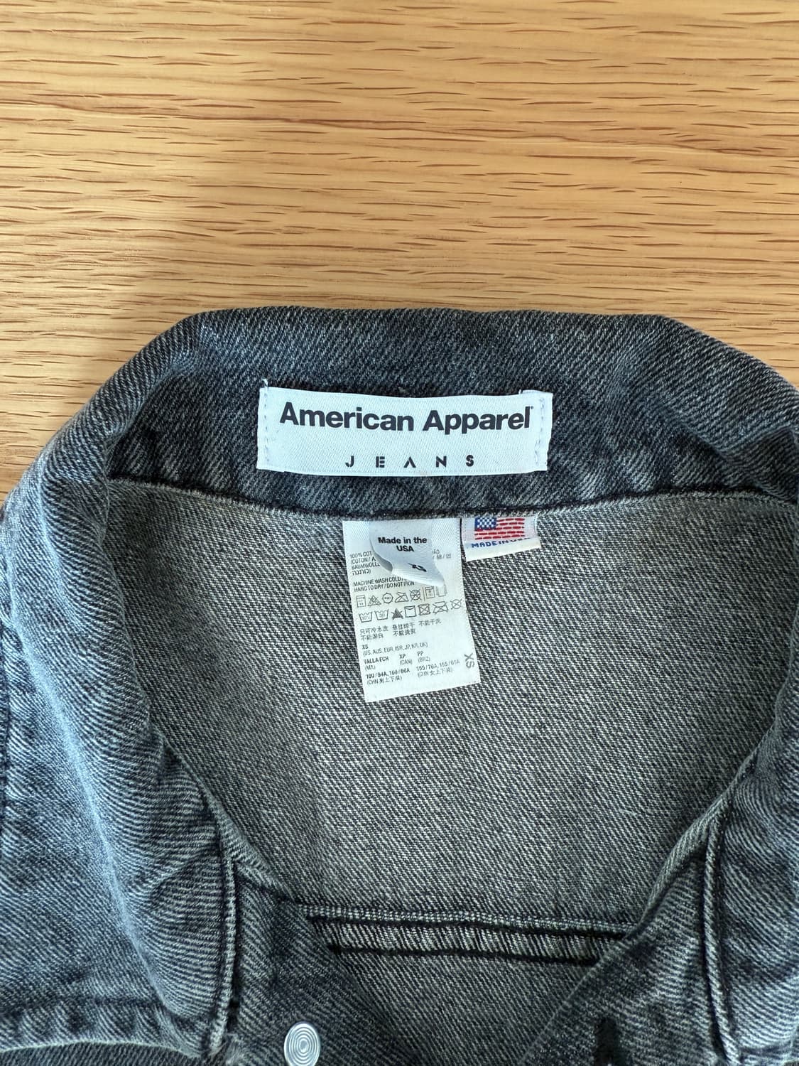 아메리칸어패럴(American Apparel) 흑청 데님자켓(U.S.A) 상품이미지6