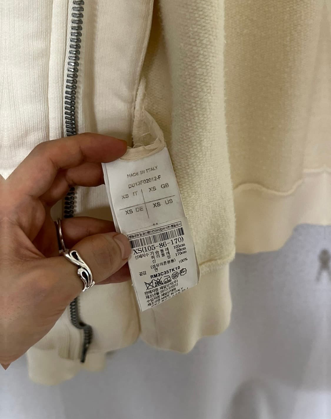 릭오웬스 사선 비대칭 집업 상품이미지5